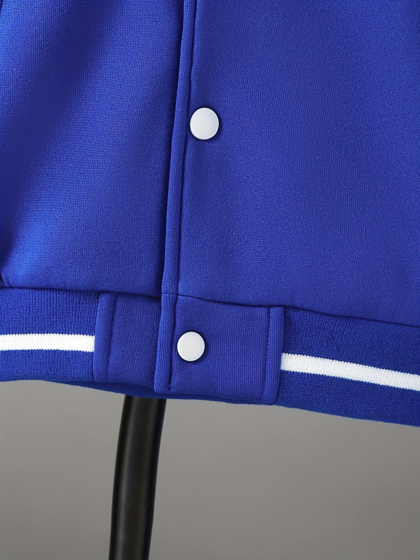 Boys Baseball Collar Long Sleeve Letter And Number Graphic Color Block Drop Shoulder Varsity Jacket Without Hoodie - ayq