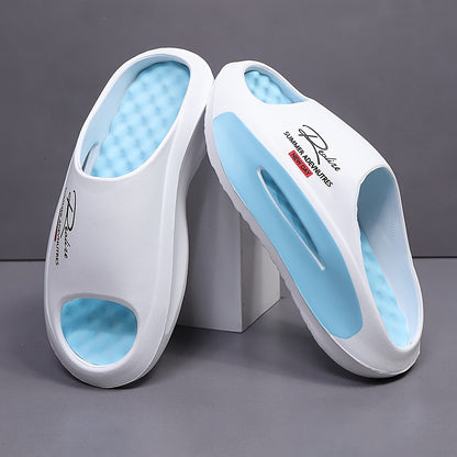 Men's Lightweight EVA Foot Massaging Slippers with Arch Support