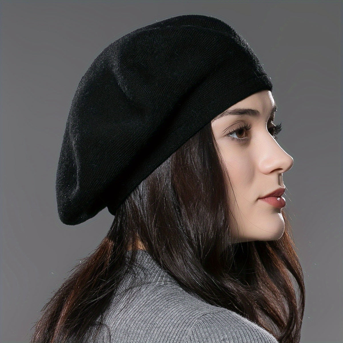 Women’s Wool Blend Winter Beret - Warm & Lightweight