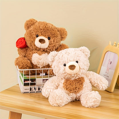 35Cm/13.78In Adorable Heart-Shaped Bear Plush Toys Kawaii Panda Stuffed Animals Ultra Soft Cuddly Gifts for Boys And Girls Birthday Celebrations Holiday Home Decoration