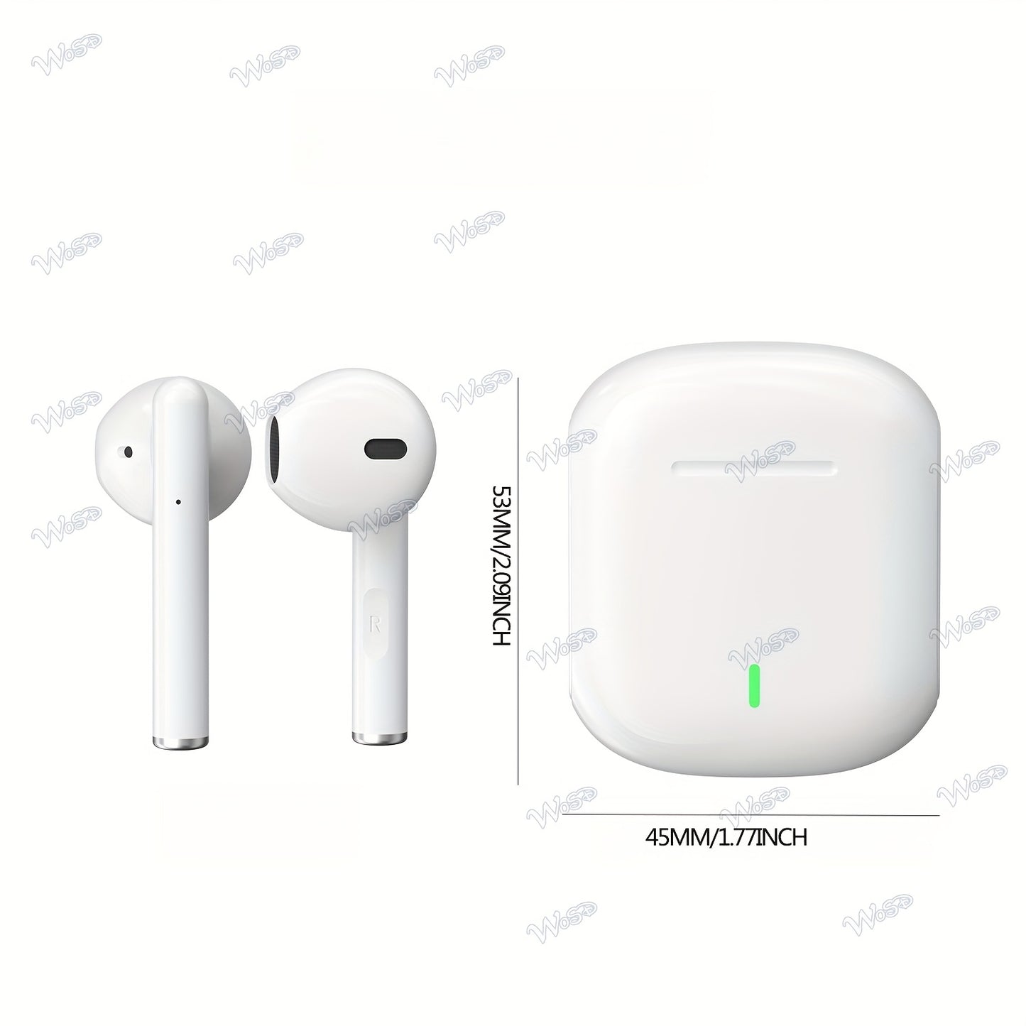Wosd 2025 New TWS Wireless Earbuds - Unmatched True Wireless Convenience with Ergonomic Design for Maximum Comfort And High-Fidelity Sound Featuring Dolby Bass, ACC Stereo HD Calling - Perfect for Android And Iphone Users, Gr