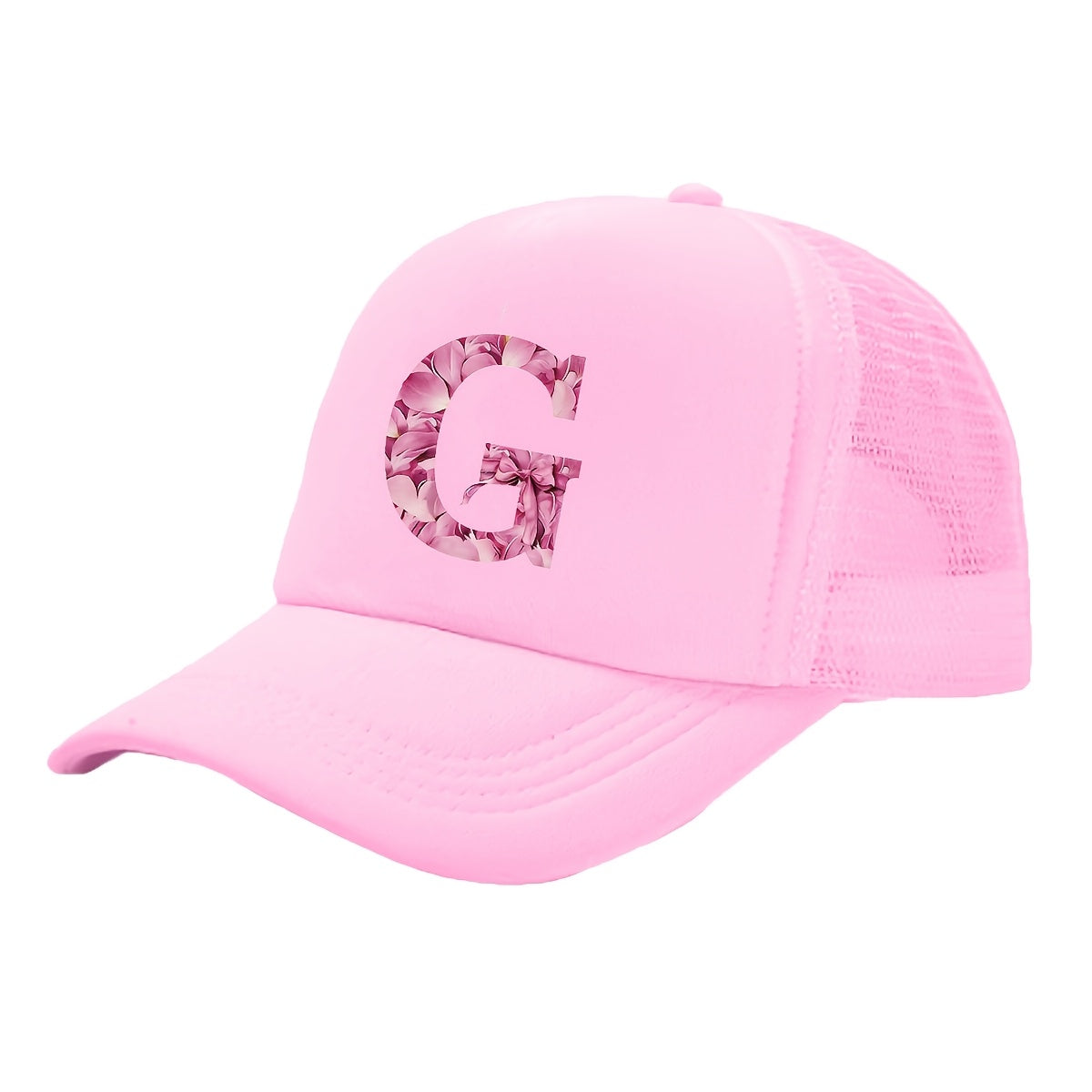 Kids Pink Mesh Bowknot Baseball Cap Breathable Lightweight