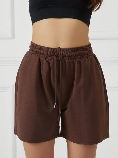 Women's Summer Drawstring Athletic Shorts with Front Pockets