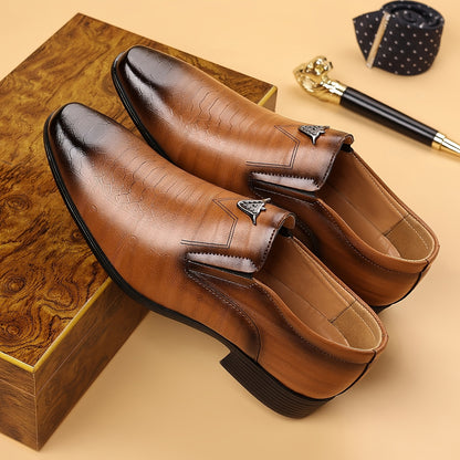 Men's Slip-On PU Leather Dress Oxfords Casual Business Shoes