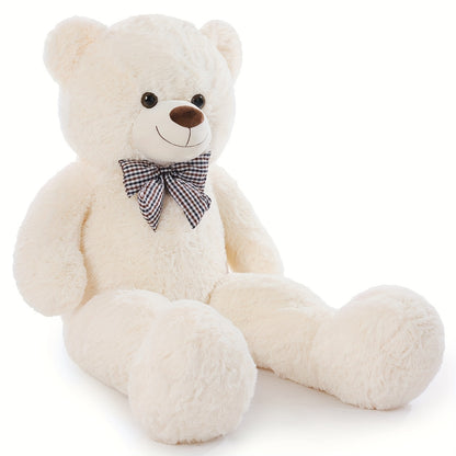 Large 4-Foot White Teddy Bear, a Soft And Adorable Plush Toy Perfect for Girlfriends, Women, And Kids, Ideal for Valentine'S Day, Christmas, Or Birthdays