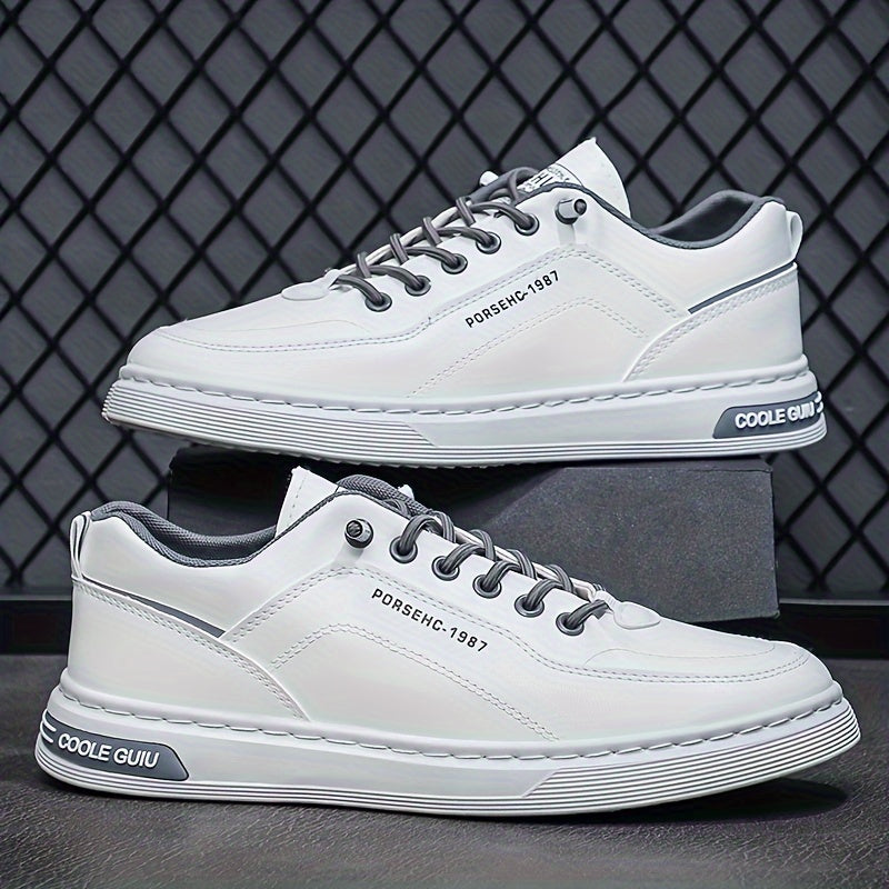 Men's Slip-On Sneakers - Casual & Sporty Low-Top Shoes with Elastic Laces, Non-Slip Rubber Sole for Casual Attire
