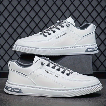 Men's Slip-On Sneakers - Casual & Sporty Low-Top Shoes with Elastic Laces, Non-Slip Rubber Sole for Casual Attire