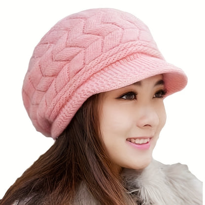 Women's Wool Beret Hat Warm Autumn Winter Outdoor Cap