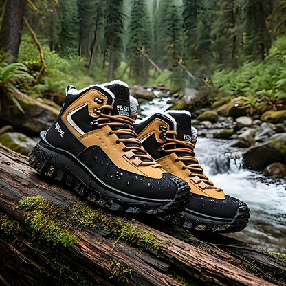 Men's Outdoor Hiking Shoes - Multi-Terrain Breathable Athletic Sneakers for Gym Training, High Elasticity Support & Anti-Slip Design, Lightweight and Warm Snow Sports Footwear
