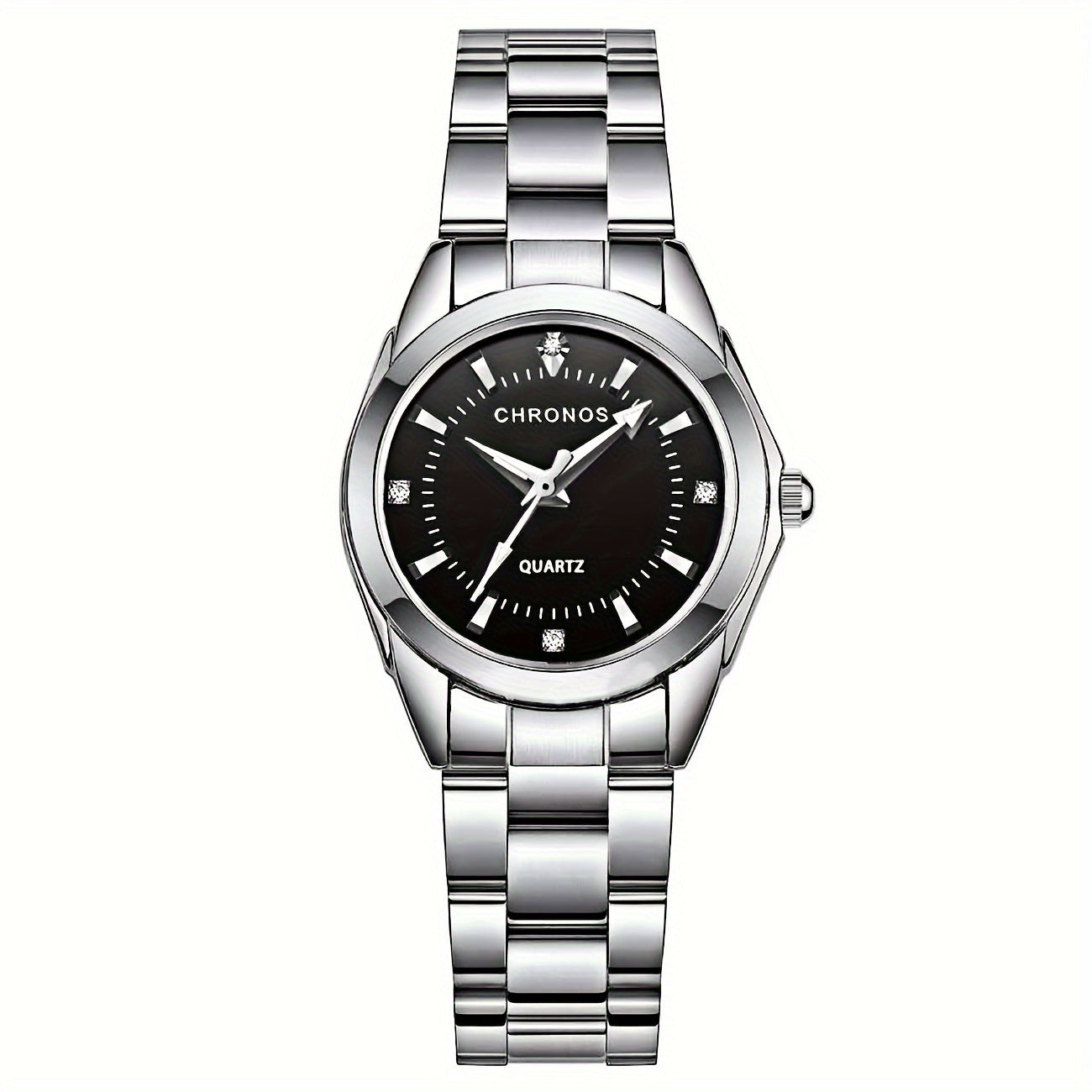CHRONOS Women'S Fashionable Casual Quartz Watch Features a Stainless Steel Strap, Perfect for Business Elegance And Sophistication. This Exquisite And Compact Outdoor Sports Watch Is Ideal for Daily Wear And Outings, Making I