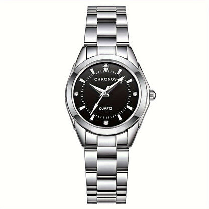 CHRONOS Women'S Fashionable Casual Quartz Watch Features a Stainless Steel Strap, Perfect for Business Elegance And Sophistication. This Exquisite And Compact Outdoor Sports Watch Is Ideal for Daily Wear And Outings, Making I