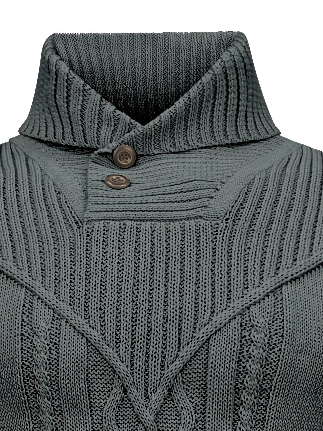 Տղամարդու բարձր օձիքով տաք տրիկոտաժե սվիտեր - ձգվող նորաձև ժապավենավոր սվիտեր, էլեգանտ ջենտլմենական կարդիգան