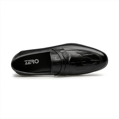 Men's Leather Embossed Loafers Casual Business Slip-On Shoes