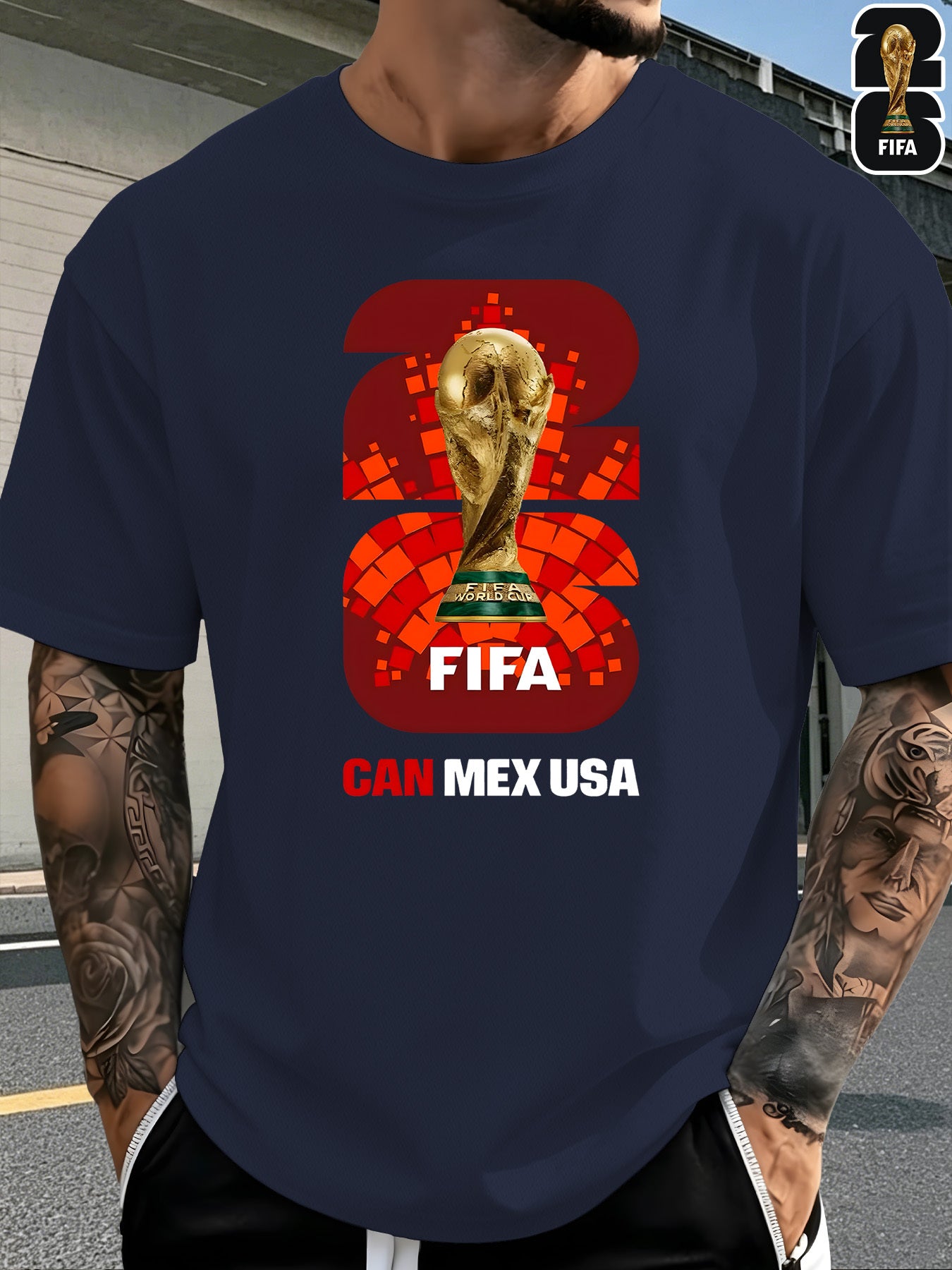 Men's FIFA 2026 World Cup T-Shirt Casual Polyester Top