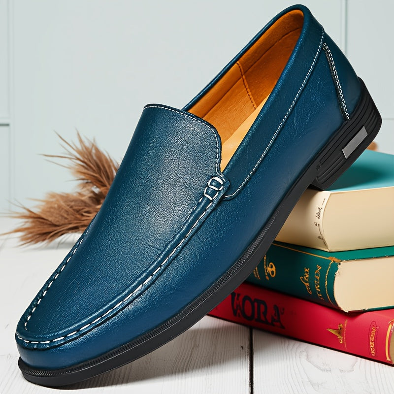 Men's Casual Slip-On Loafers Leather Outdoor Shoes