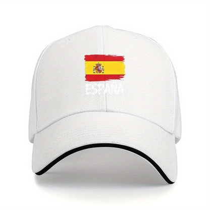 Lightweight Spanish Flag Cap with ESPANA Lettering for Fitness