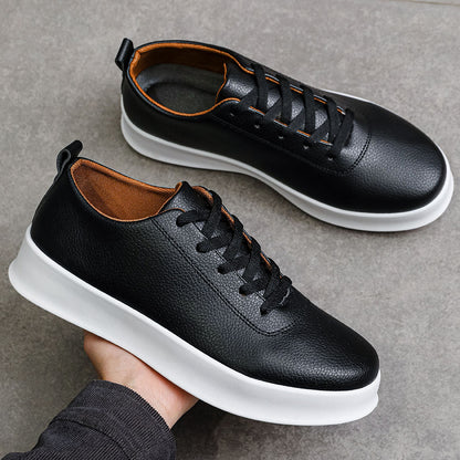 Men's Vintage Lace-Up Business Shoes Comfortable PU Leather