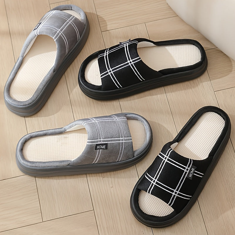 Men's Summer Indoor Casual Slip-On Fabric Slippers