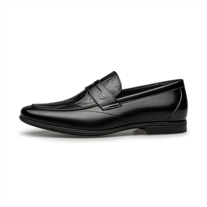 Men's Leather Embossed Loafers Casual Business Slip-On Shoes