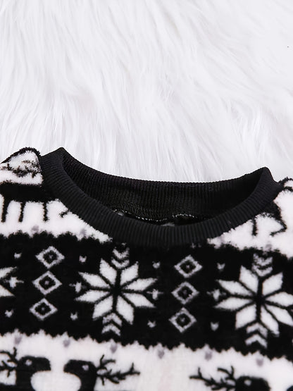 2pcs Girls' Cute Deer Print Fashionable Thick Flannel Set for Autumn/Winter, Soft and Comfortable Warm Outfit, Versatile Casual Attire with Outdoor Activities, Winter Clothing, Autumn Fashion, Stylish Kids' Wear, Playful Desi