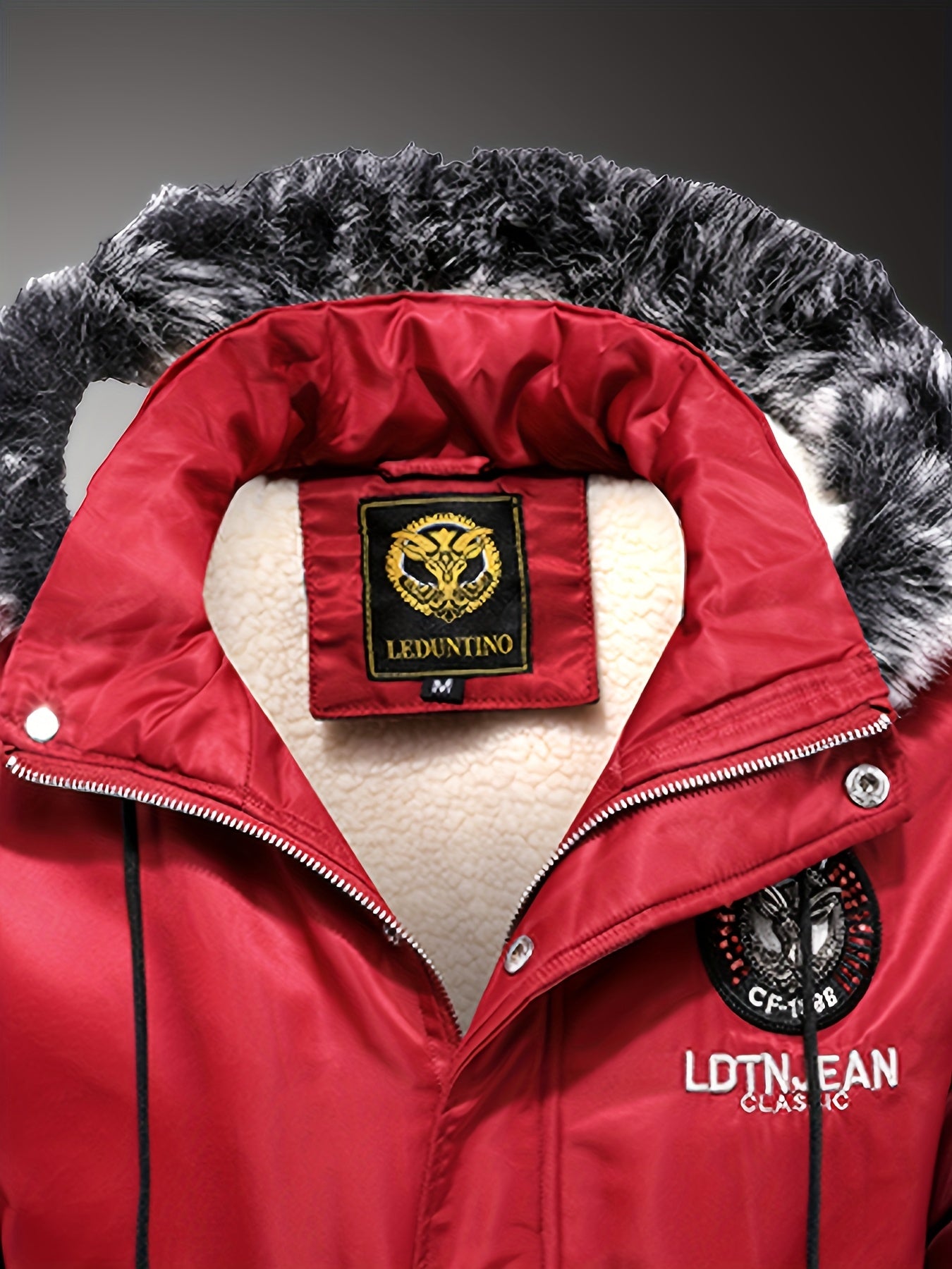 Men's Heavyweight Arctic Winter Jacket - -210gsm Windproof Coat with Full-Zip Closure, Hooded Insulated Outerwear - Machine Washable Cold Weather Jacket for Skiing, Snowboarding, Camping - Navy Blue, Winter Accessories, Skiin