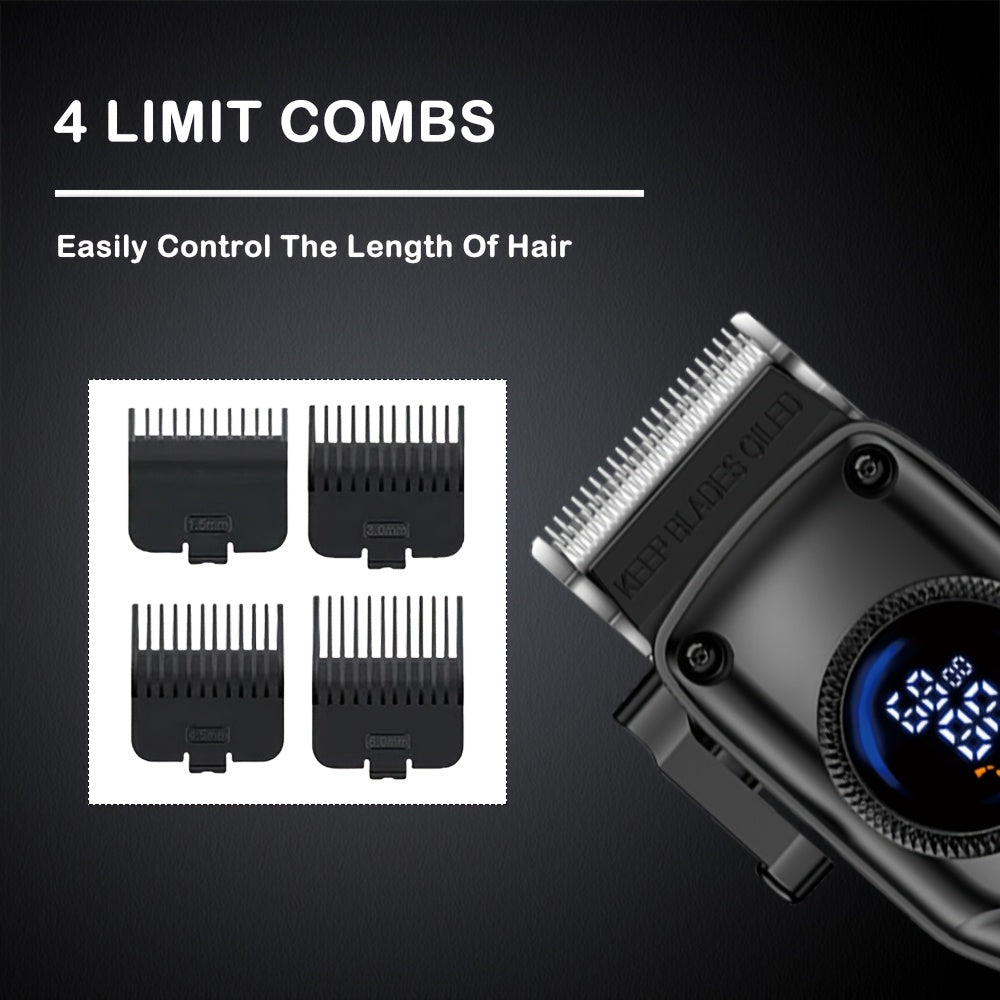 3pcs Professional Cordless Hair Clippers for Men, Includes Precision Hair Trimmer, Beard Trimmer T-Blade Detailer, Adjustable Cutting Lengths, Perfect Gift Set for Men Haircut, Beard, Ideal Gift for Men, Hair Clippers for Men