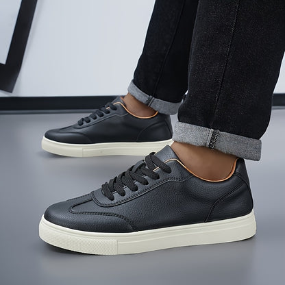 Men's Casual Lace-Up Sneakers in Classic Solid Colors