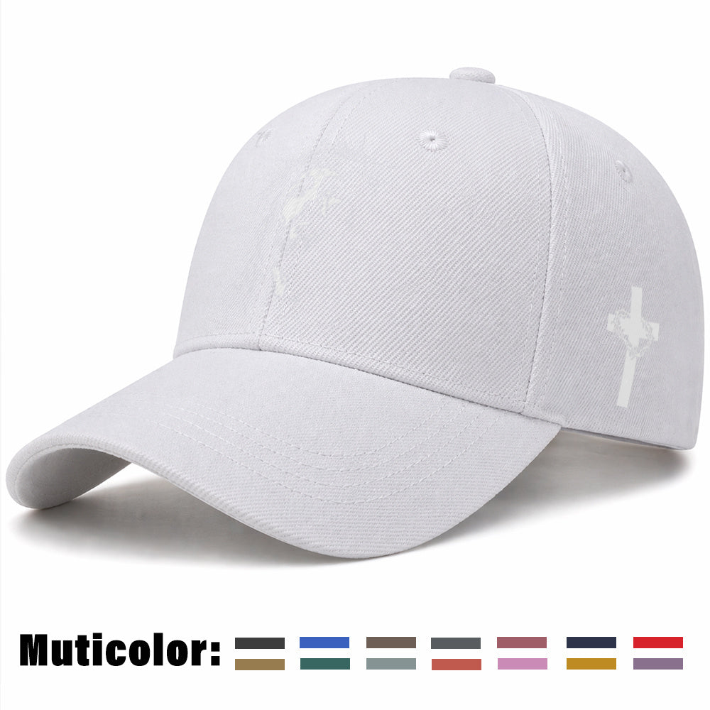 Unisex Christian Baseball Cap with Adjustable Cross Design