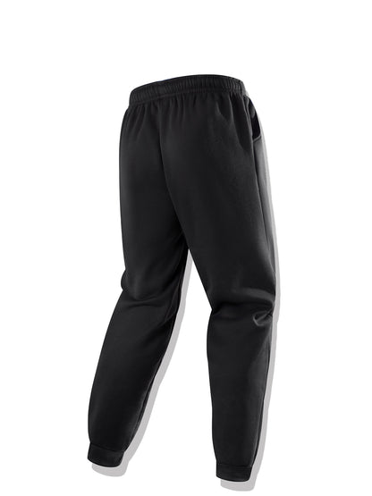 Աշնանային-ձմեռային տղամարդու գլխարկով սպորտային հագուստի հավաքածու, պարզ դասական, բազմակողմանի հագուստ՝ կայծակաճարմանդով, աստառապատ տաք բաճկոնով և լարով սպորտային տաբատով՝ առօրյա և հանգստի համար։