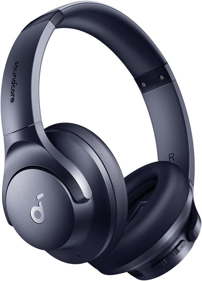 Soundcore by Anker Q20I Hybrid Active Noise Cancelling Headphones, Wireless Over-Ear Bluetooth, 40H Long ANC Playtime, Hi-Res Audio, Big Bass, Customize via an App, Transparency Mode (White)