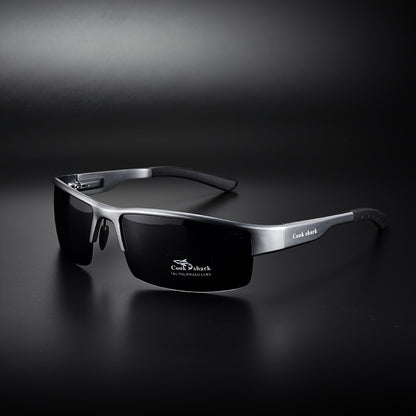 Men's Lightweight Retro Fashion Glasses with Dark TAC Lenses