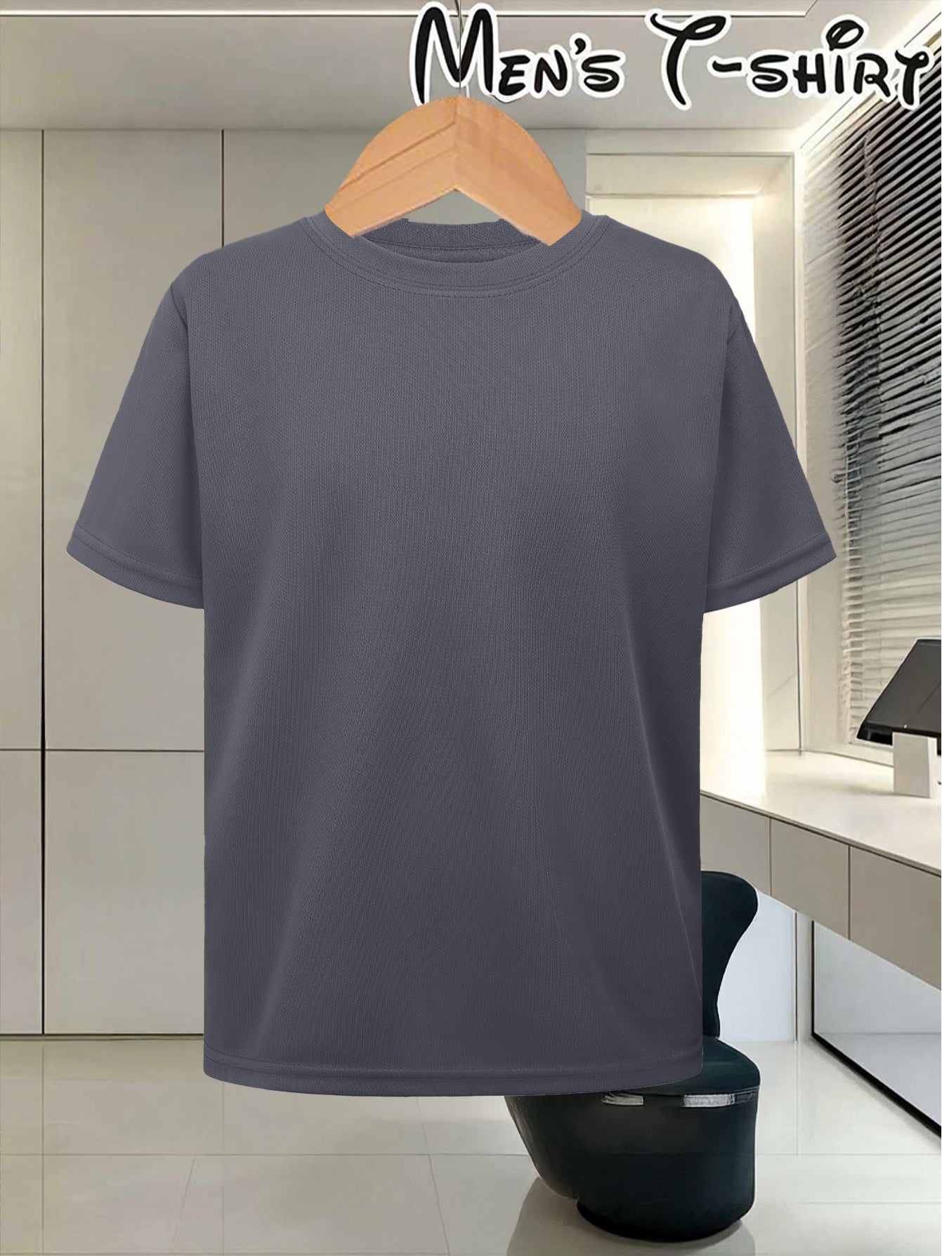 Men's Custom Polyester Crew Neck T-Shirt - Casual Summer Wear