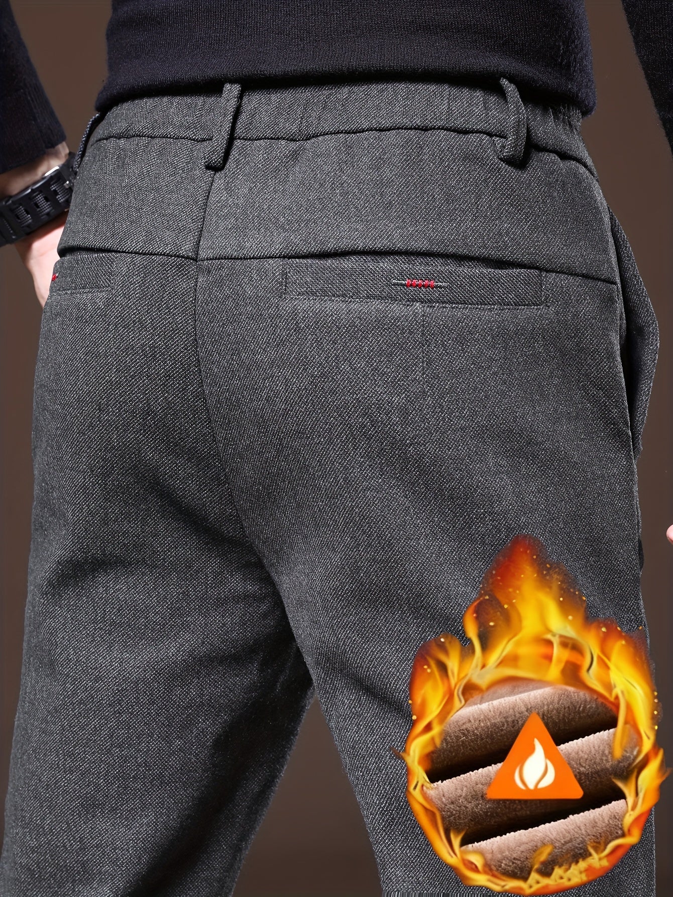 Men's Slim-Fit Corduroy Pants Thickened for Fall Winter