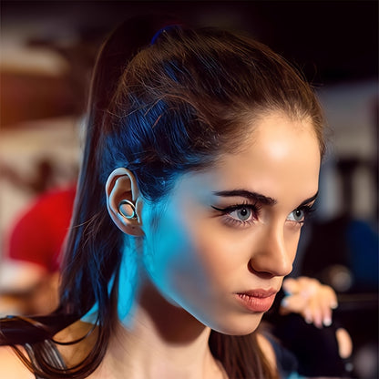 In-Ear TWS Wireless Earbuds with 9D HiFi Stereo Sound, HD Mic, Voice Call, Touch Control, LED Display Charge Case, 800mAh USB Rechargeable Lithium Battery for Gaming - Non, Tangle-Free Cable Included