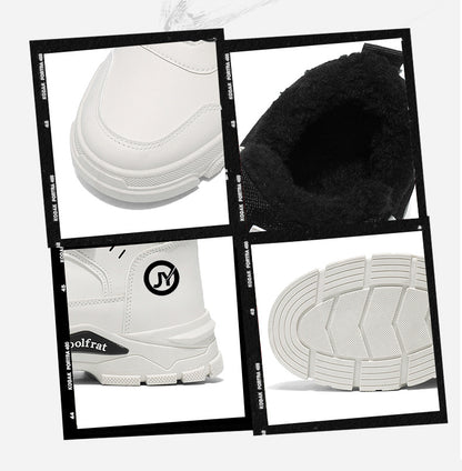 Տղամարդկանց նոր ձմեռային հաստ շերտով կոշիկներ, երեք գույնի, հարմարավետ և տաք, հեշտ հագնվող/հանվող, բռնակի դիզայնով, հարմար է բացօթյա ձյան, լեռնագնացության և լեռնագնացության համար։