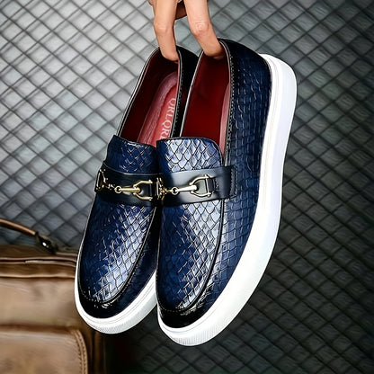 Men's Business Casual Slip-On Shoes with Soft PU Insole