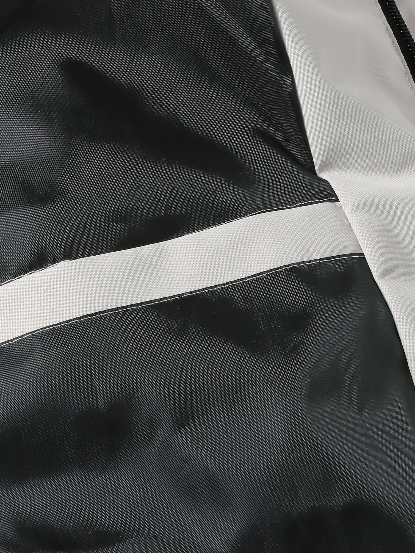 Men'S Stylish Black Hooded Windbreaker Jacket with Zipper Pockets - Casual, Loose Fit, Long Sleeve, Polyester Lining, Perfect for Spring and Fall, Casual Wear Jacket|Hooded Jacket|Zippered Jacke