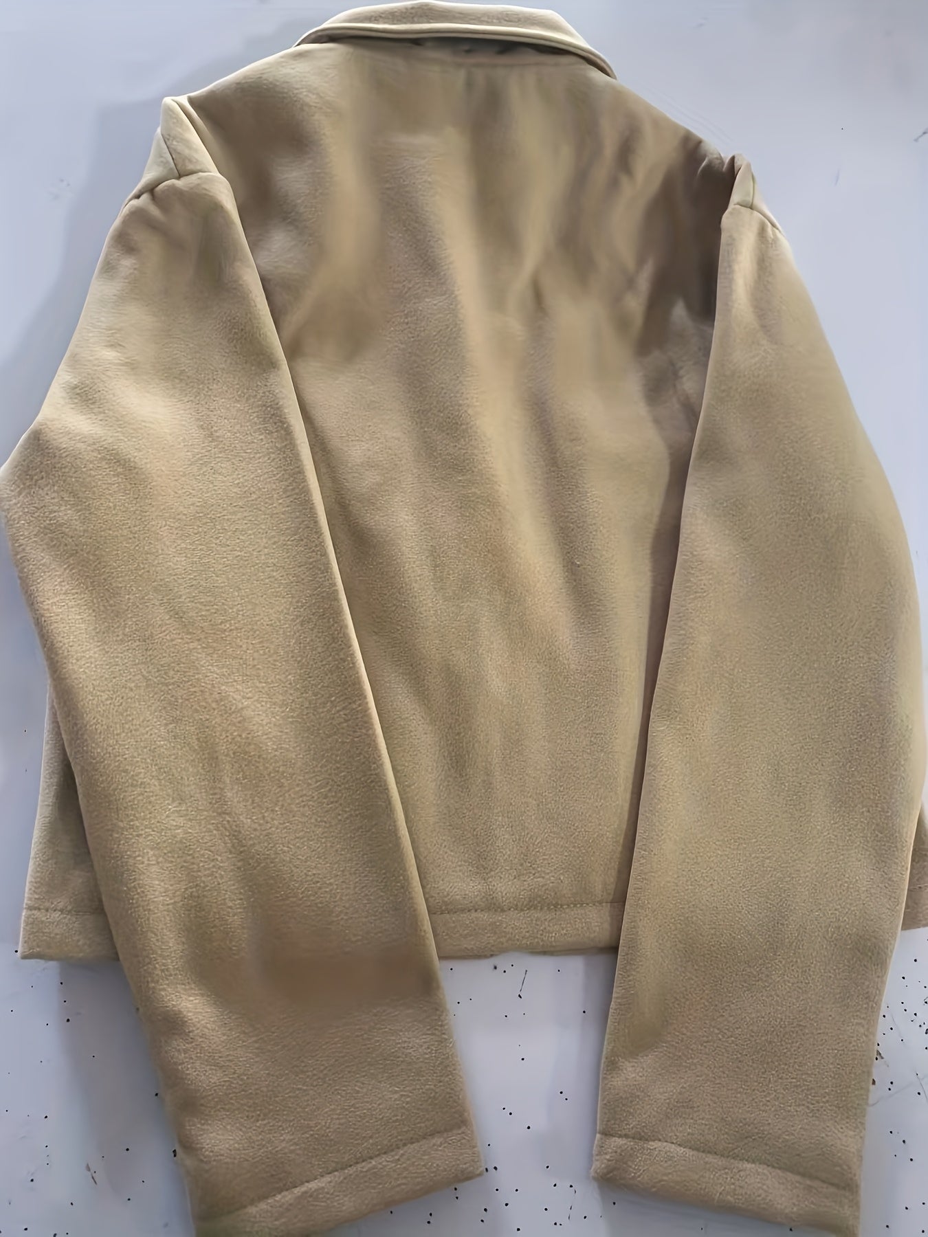 Women's Solid Full-Zip Winter Jacket with Structured Collar