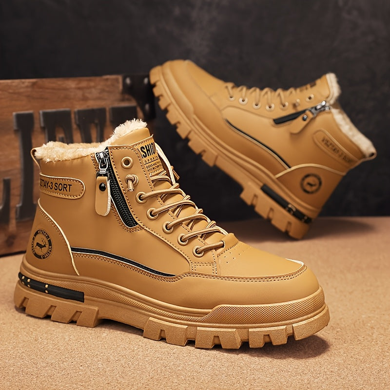 Տղամարդկանց նորաձև բրդյա ծածկույթով ձմեռային կոշիկներ