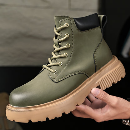 Men's All-Season Mustard Short Lace-Up Riding Boots