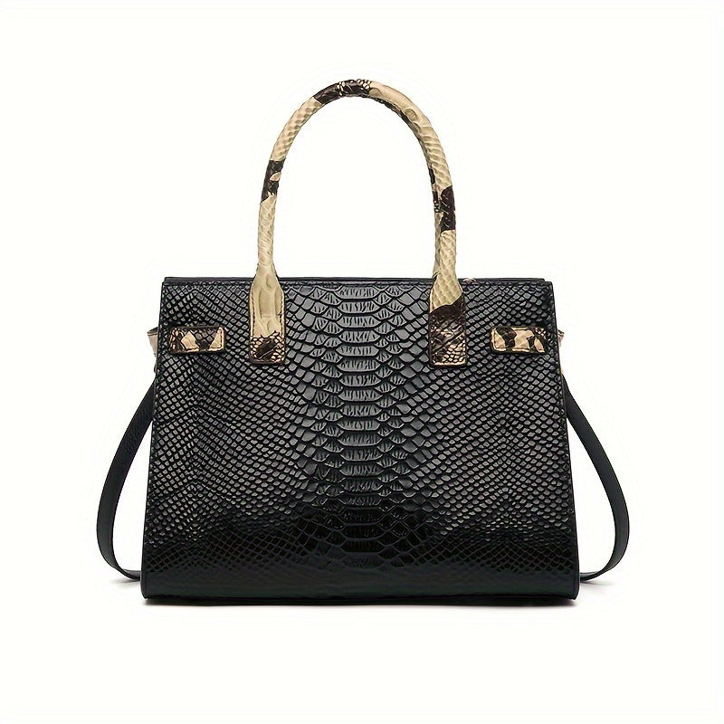 Women’s Vintage Leather Tote Bag with Adjustable Strap