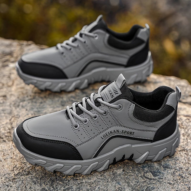 LOEIKAN 2026 New Low-Top Men'S Versatile Comfortable Hiking Boots | Casual Sports Shoes with Stylish Thick Sole, Upper, PVC Sole, Lace Closure, for Outdoor Trekking and Daily Wear - ayq