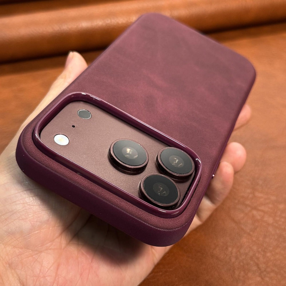 Luxury Retro Faux Sheepskin Leather Phone Case for iPhone 13-18 Pro Ma
