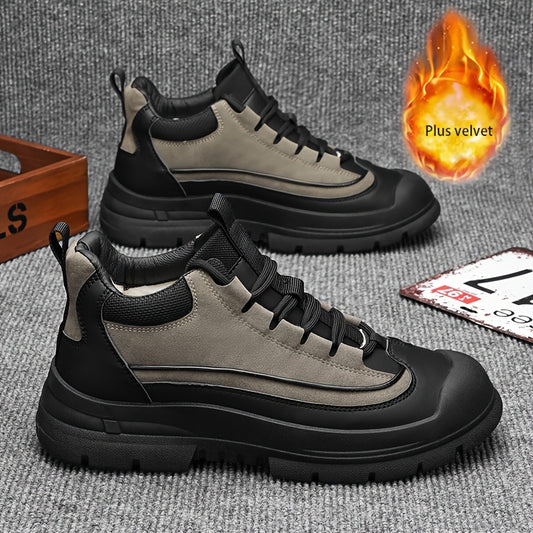 Men'S Winter Snow Boots - Slip-Resistant Traction Outdoors, Lace-Up Ankle Support, Cushioned Insole - All-Terrain Traction for Ice, Snow, Mud, Grass - Ideal for Hiking, Ice Climbing, Everyday Cold Weather - / Colorway - Synth