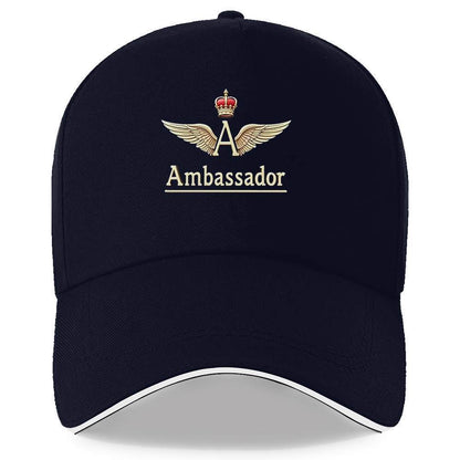 Adjustable Ambassador Emblem Baseball Cap with Crown & Wings