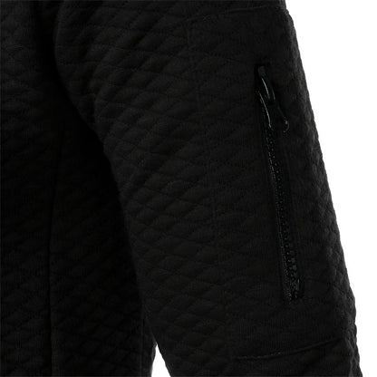 Men's Casual Full Zip Bomber Jacket, Warm Comfy Blouson Jacket For Autumn And Winter Outdoor Activity