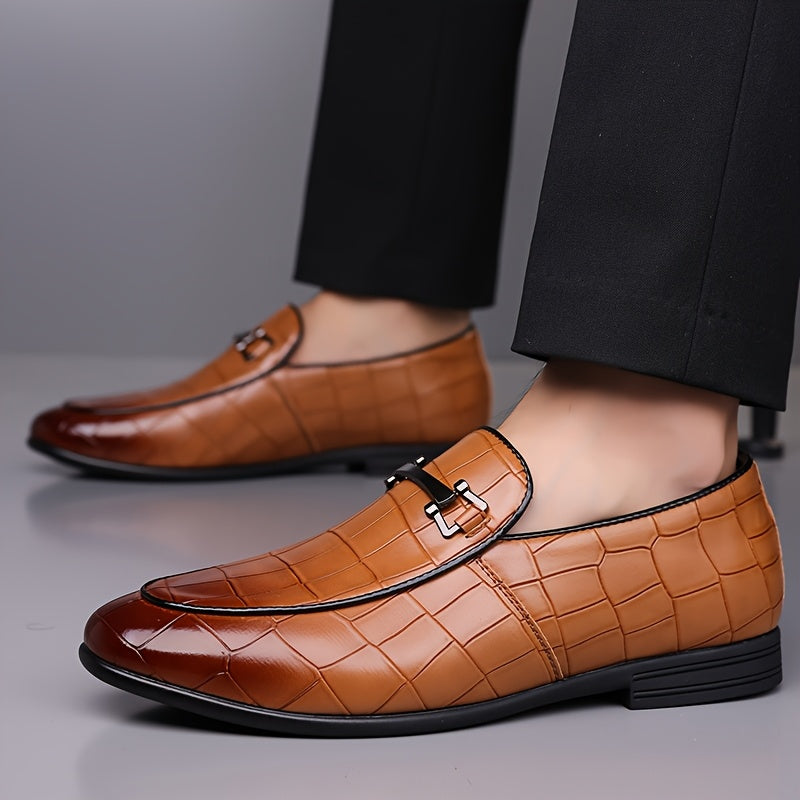 Men's Plus Size Oxford Shoes, British Style Business Casual Slip-Ons