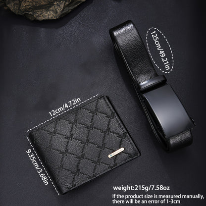 3pcs Men's Watch Wallet & Belt Set - Luxury Matching with Watch, Cash Holder & Belt - Elegant for Daily Wear, Business, Gifts - Complete Outfit Bundle (No Gift Box) - Ideal for Valentine's Day/Easter/Ramadan Gifts for