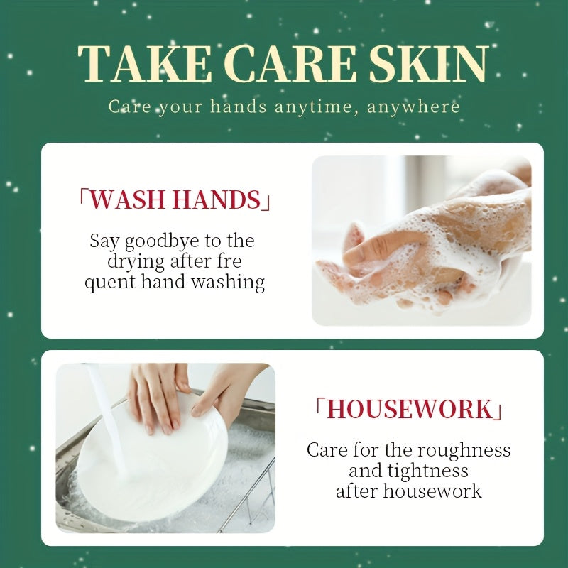 ZOZU Holiday Hand Cream Set of 3: Christmas Combination Hand Cream Gift Box, Merry Christmas Pattern (Santa Claus, Reindeer, Tree) - Moisturizing, Softening, Anti-Crack Formula, 30g Portable Pack, Suitable for Men and Women,