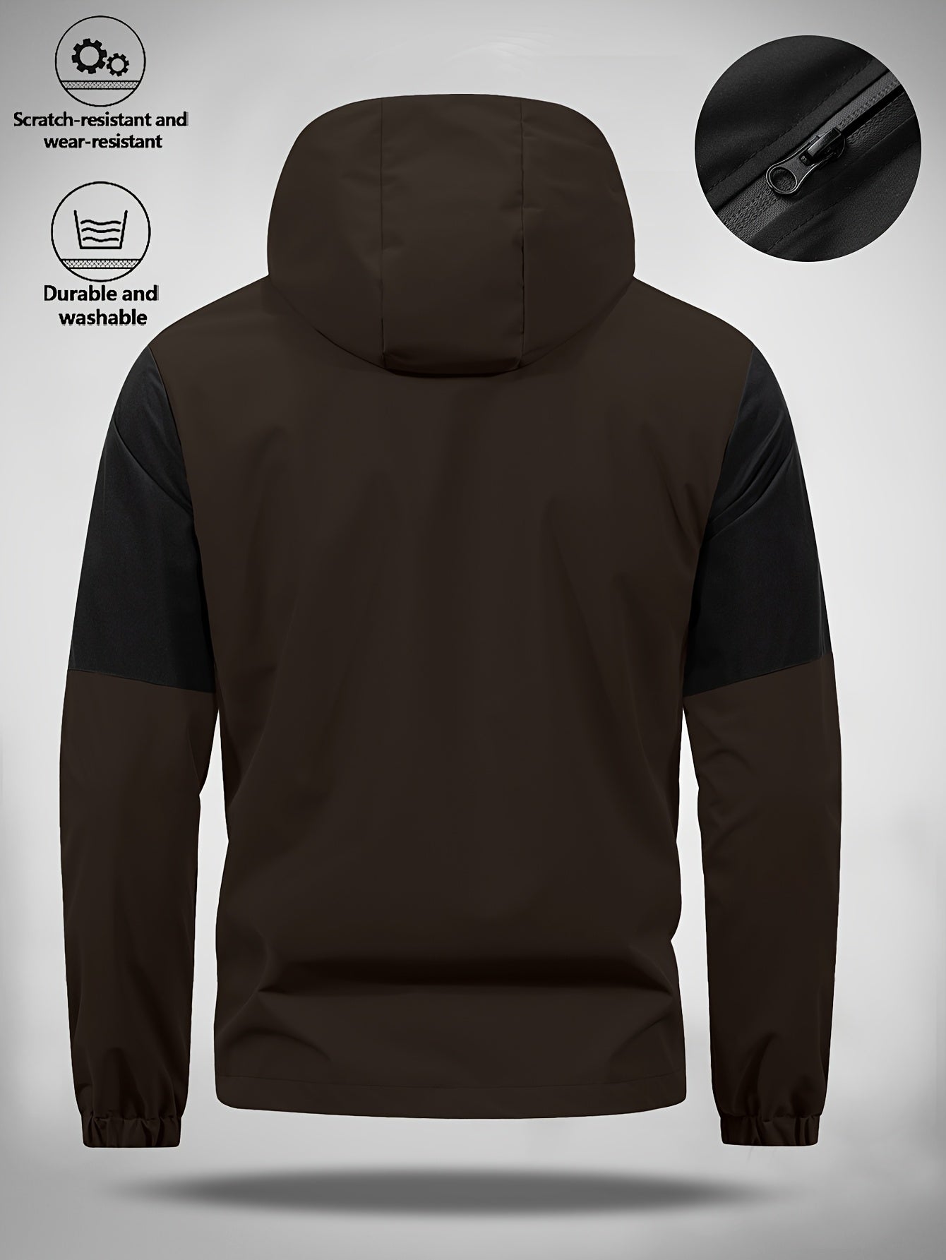 Men's Casual Softshell Hooded Jacket with Bull Logo